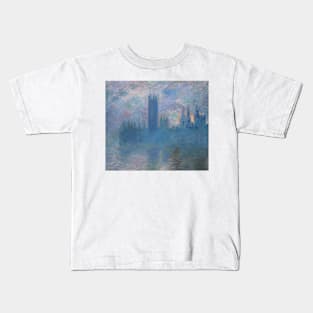 Houses of Parliament, London by Claude Monet Kids T-Shirt